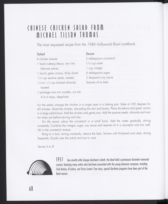 Michael Tilson Thomas’ Chinese chicken salad
